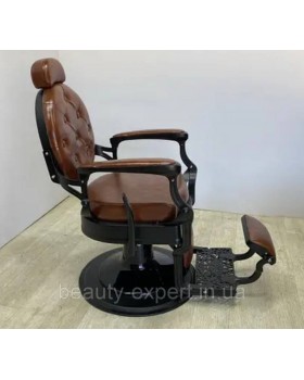Професійне перукарське крісло для барбершопу Midnight Monarch Vintage Black&Brown (гідравліка)-foto2