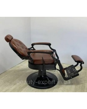 Професійне перукарське крісло для барбершопу Midnight Monarch Vintage Black&Brown (гідравліка)-foto4