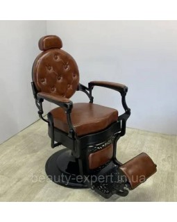 Професійне перукарське крісло для барбершопу Midnight Monarch Vintage Black&Brown (гідравліка)-foto5