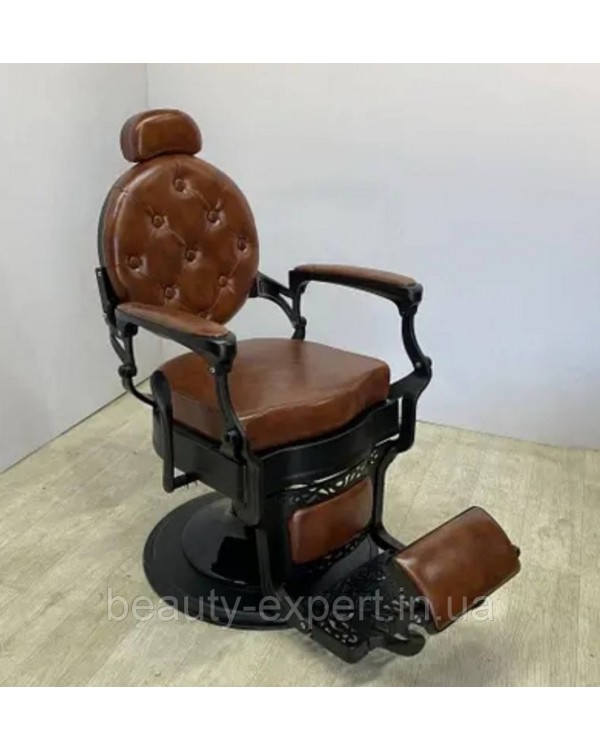 Професійне перукарське крісло для барбершопу Midnight Monarch Vintage Black&Brown (гідравліка) Професійне перукарське крісло для барбершопу Midnight Monarch Vintage Black&Brown (гідравліка)