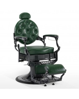 Перукарське крісло з відкидною спинкою та підголівником для Barber Shop Midnight Monarch Green Перукарське крісло з відкидною спинкою та підголівником для Barber Shop Midnight Monarch Green