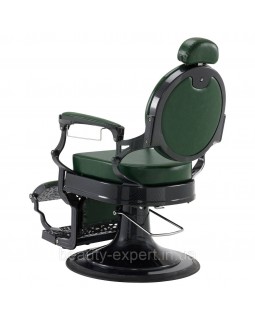 Перукарське крісло з відкидною спинкою та підголівником для Barber Shop Midnight Monarch Green-foto2