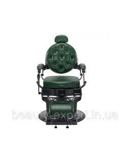 Перукарське крісло з відкидною спинкою та підголівником для Barber Shop Midnight Monarch Green-foto3