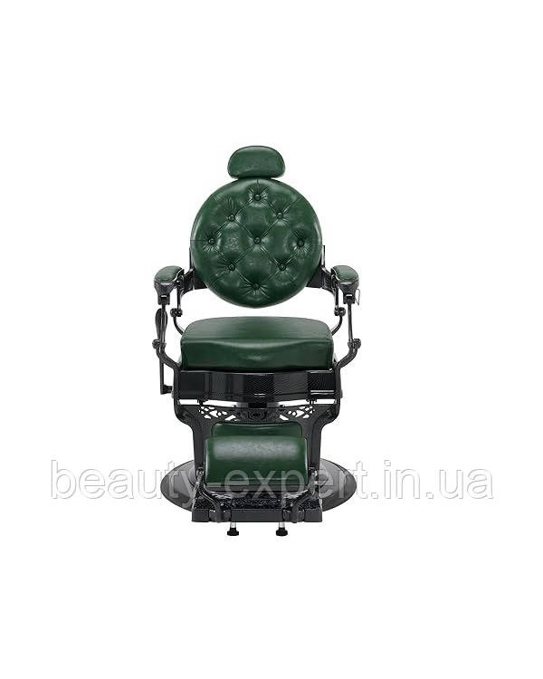 Перукарське крісло з відкидною спинкою та підголівником для Barber Shop Midnight Monarch Green Перукарське крісло з відкидною спинкою та підголівником для Barber Shop Midnight Monarch Green