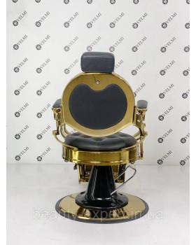 Шикарное парикмахерское кресло Barber Cardinal Gold с подголовником и подножкой  Barber кресла VM07-foto5