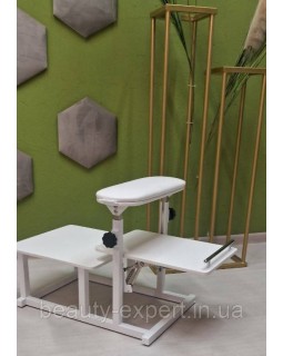 Педикюрная подставка Terto Hurd 2в1 White с регулировкой высоты и складной полочкой для вытяжки-foto4