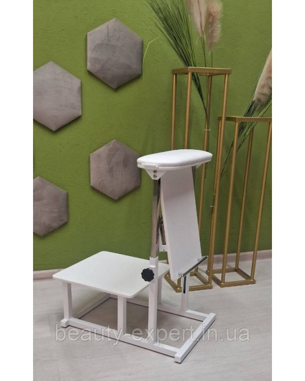 Педикюрная подставка Terto Hurd 2в1 White с регулировкой высоты и складной полочкой для вытяжки