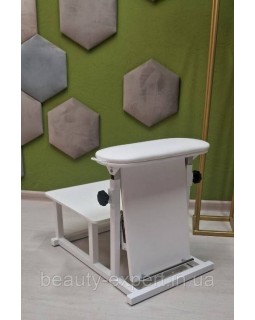 Педикюрная подставка Terto Hurd 2в1 White с регулировкой высоты и складной полочкой для вытяжки-foto7