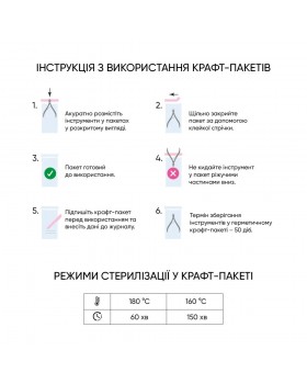 КРАФТ-ПАКЕТИ БУМАЖНІ (БІЛОВІ) 100×200 MM з індикатором 4 класу-foto3