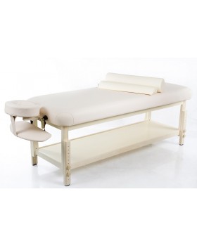 Стационарный массажный стол регулировка высоты деревянное основании RESTPRO Classic-Flat Бежевый-foto3