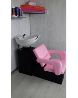 Мойка для парикмахерских ЧИП Flamingo кресло с глубокой мойкой Китай (белая/черная)-foto6
