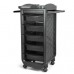 Перукарський візок чорний пересувний з тримачем для фена для салону краси М3202 тролес для перукаря Перукарський візок чорний пересувний з тримачем для фена для салону краси М3202 тролес для перукаря