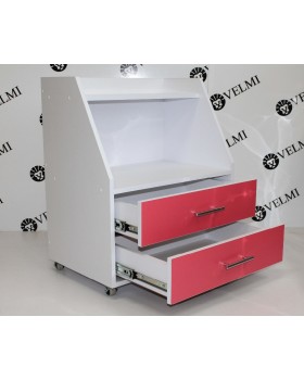 Візок мобільний пересувний з 2 ящиками під косметологічні апарати VM 910 Візок мобільний пересувний з 2 ящиками під косметологічні апарати VM 910