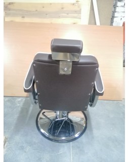 Barber крісло чоловіче в перукарню,з регульованою спинкою,підніжкою і підголовником: Valencia Lux Коричневий-foto6