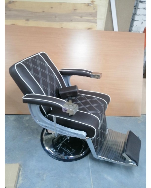 Barber крісло чоловіче в перукарню,з регульованою спинкою,підніжкою і підголовником: Valencia Lux Коричневий Barber крісло чоловіче в перукарню,з регульованою спинкою,підніжкою і підголовником: Valencia Lux Коричневий