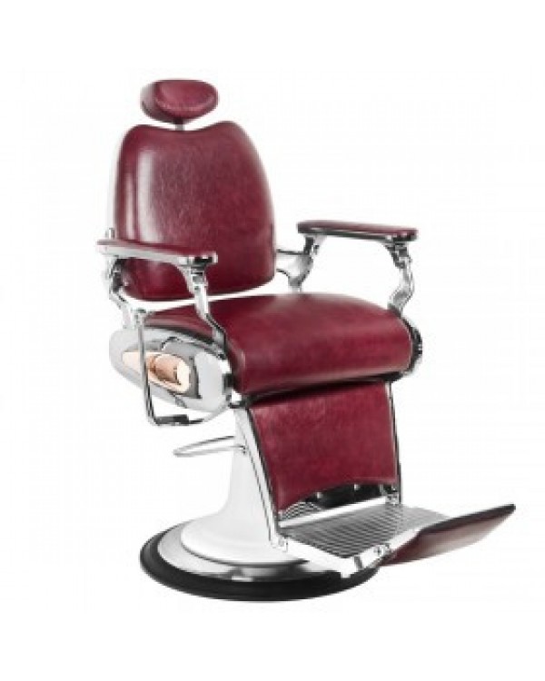 Перукарське чоловіче крісло для стрижки: Barber Tiger (Тайгер) Бордо