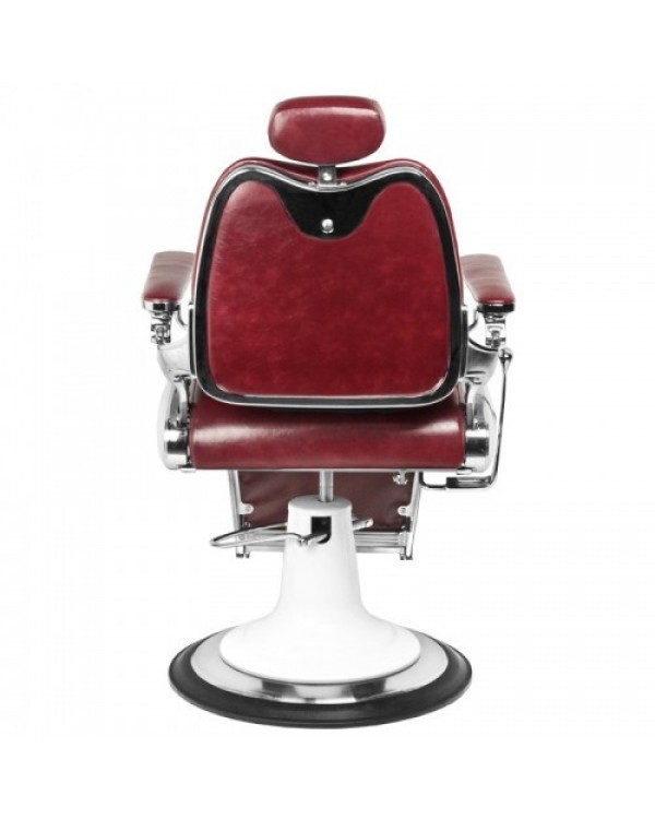 Перукарське чоловіче крісло для стрижки: Barber Tiger (Тайгер) Бордо