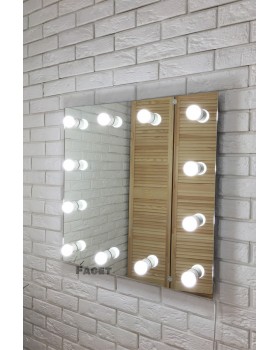 Дзеркало для салону краси з підсвічуванням "Кріс" 12 ламп денного світла-foto4
