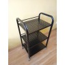 Косметологічний візок чорна полиці метал (3 полиці) LW_S8_Р візки для майстрів салону краси