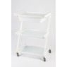 Візок для косметолога стоматолога столики скляні медичні візки косметологічні білі LV-S18-I