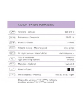 Климазон сушуар CERIOTTI FX 3800 ELECTRONIC мощный-1400Вт,черного цвета-foto5