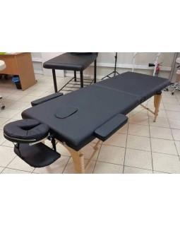 Двухсекционный Деревянный массажный складной стол Premiere black кушетка с сумкой для транспортировки-foto4
