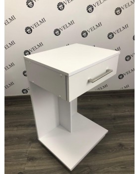 Тумба парикмахера под зеркало визажа для салона красоты тележка - столик для экспресс маникюра этажерка Queen-foto4