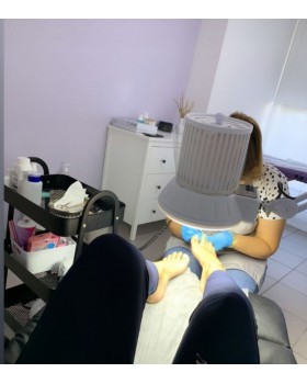Педикюрна витяжка з лампою для майстра мобільна потужна підлогова витяжка-пилосос для педикюру-foto5