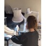 Круглая вытяжка для педикюра пылесос с лампой AIR_Dust1/1 вертикальная педикюрная вытяжка с фильтром