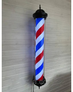 Барбер пул с лампой BARBER POLE крутящаяся вывеска для парикмахерской Barbershop
