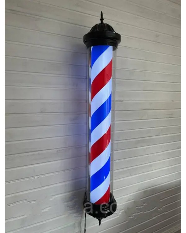 Барбер пул с лампой BARBER POLE крутящаяся вывеска для парикмахерской Barbershop Барбер пул с лампой BARBER POLE крутящаяся вывеска для парикмахерской Barbershop