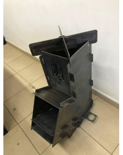 Компактна похідна піч на дровах складана буржуйка маленька-foto5