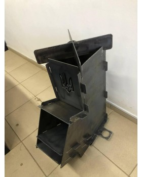 Компактна похідна піч на дровах складана буржуйка маленька-foto5