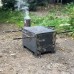 Печка Буржуйка мини печь отопительно варочная компактная топка на дровах с сушкой (сталь 5 мм)