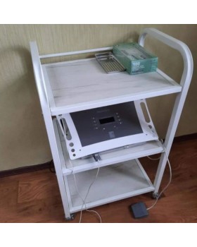 Візок для майстра косметолога салону відкрита етажерка 3 полиці ДСП білий косметологічний столик LV-S8_D_w Візок для майстра косметолога салону відкрита етажерка 3 полиці ДСП білий косметологічний столик LV-S8_D_w