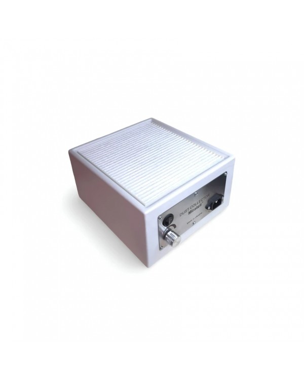 Манікюрна витяжка SV5 Pro White&Gold 60 Вт настільна з HEPA фільтром потужна витяжка-пилосос для нігтів