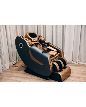 Крісло масажне з 6 масажними блоками XZERO V12+Premium Black & Gold з функцією 0 гравітації