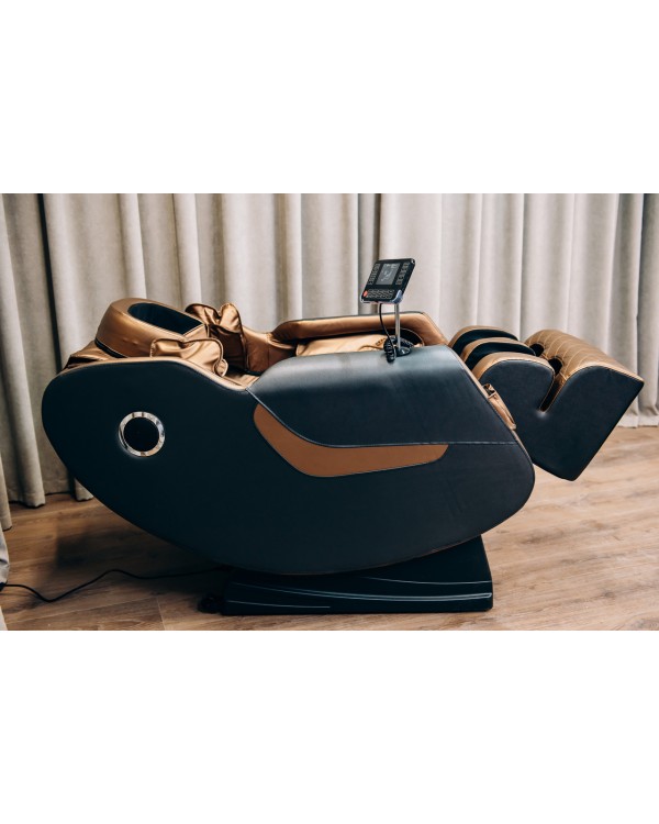 Крісло масажне з 6 масажними блоками XZERO V12+Premium Black & Gold з функцією 0 гравітації