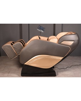 Крісло масажне з функцією витягування XZERO Y15 SL Premium Brown&Gold -користувач до 135 кг, до 195см зростання-foto3