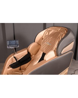 Кресло массажное с функцией вытягивания XZERO Y15 SL Premium Brown&Gold -пользователь до 135 кг, до 195см рост-foto4