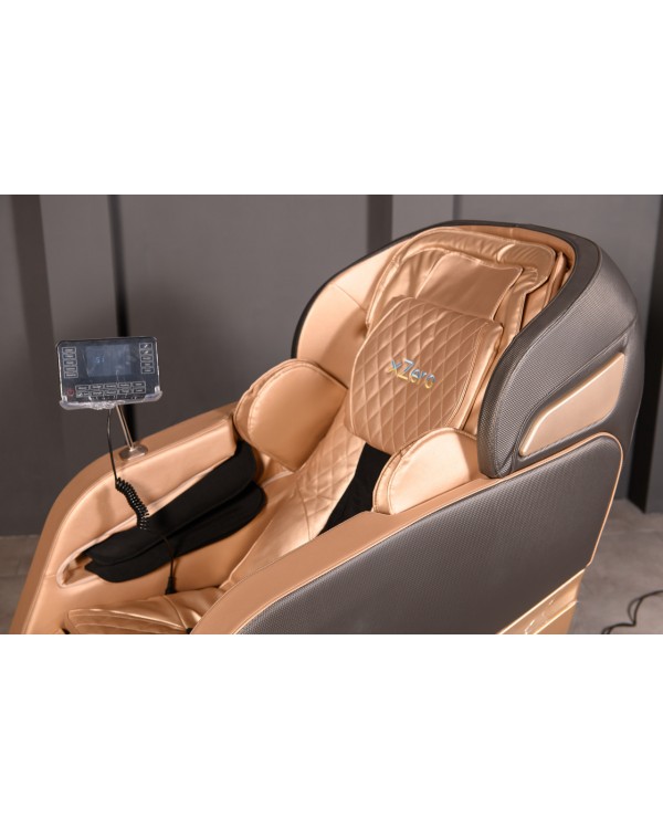 Крісло масажне з функцією витягування XZERO Y15 SL Premium Brown&Gold -користувач до 135 кг, до 195см зростання Крісло масажне з функцією витягування XZERO Y15 SL Premium Brown&Gold -користувач до 135 кг, до 195см зростання