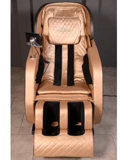 Кресло массажное с функцией вытягивания XZERO Y15 SL Premium Brown&Gold -пользователь до 135 кг, до 195см рост-foto5