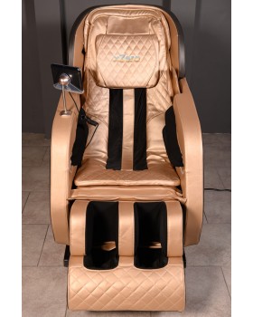 Крісло масажне з функцією витягування XZERO Y15 SL Premium Brown&Gold -користувач до 135 кг, до 195см зростання-foto5