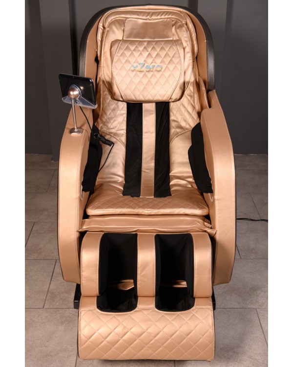 Крісло масажне з функцією витягування XZERO Y15 SL Premium Brown&Gold -користувач до 135 кг, до 195см зростання Крісло масажне з функцією витягування XZERO Y15 SL Premium Brown&Gold -користувач до 135 кг, до 195см зростання