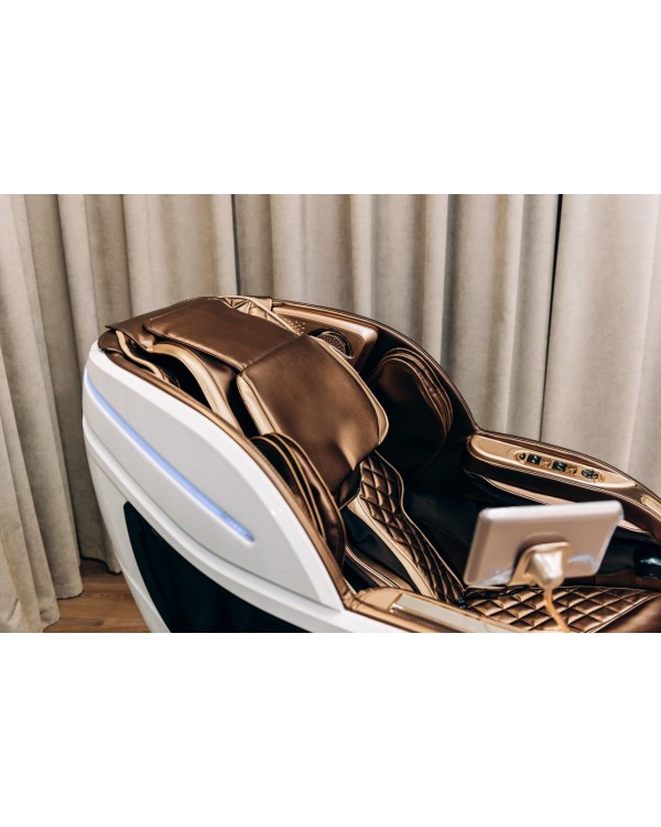 Крісло масажне для ваги до 150кг XZERO LX85 Luxury+ White з функцією 3D масажної каретки, на зріст до 200см Крісло масажне для ваги до 150кг XZERO LX85 Luxury+ White з функцією 3D масажної каретки, на зріст до 200см