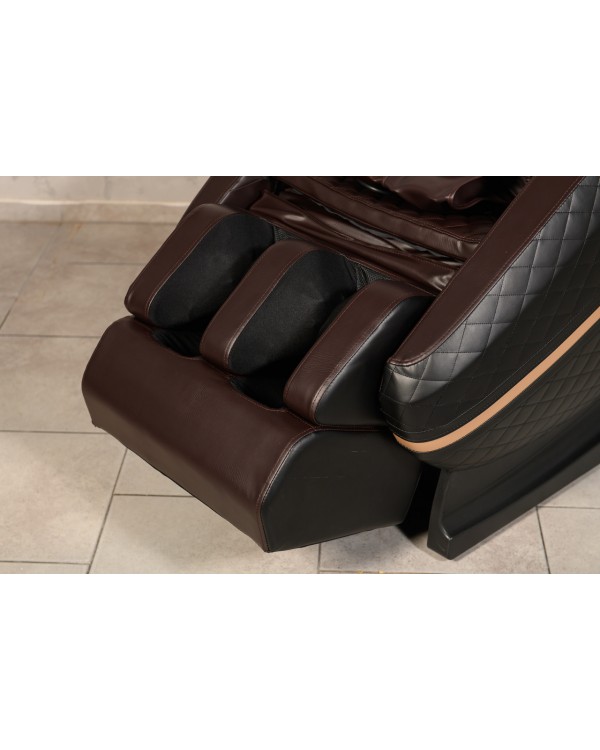 Шикарне масажне крісло в шоколадному кольорі XZERO X44 SL Brown зі зростанням користувача до 185см і вагою до 130