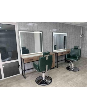 Перукарське чоловіче Барбер крісло з підголовником Infinity меблі для Barbershop крісло бровиста VM 04-foto3