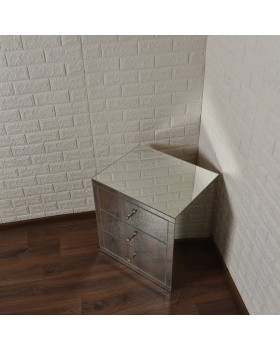 Тумба для спальни зеркальная 50х40х35 см-foto4