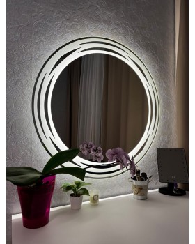 Кругле дзеркало з LED підсвічуванням CROWN 80см Кругле дзеркало з LED підсвічуванням CROWN 80см