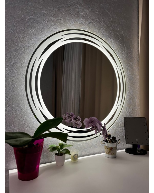 Круглое зеркало с LED подсветкой CROWN 80 см 100 Круглое зеркало с LED подсветкой CROWN 80 см 100